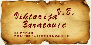 Viktorija Baratović vizit kartica